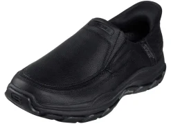 New Skechers , bequeme Herren-Slipper, mit geformter Slip-Ins Fersenplatte SCHWARZ