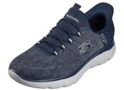 New Skechers , Herren-Sneaker, mit geformter Slip-Ins Fersenplatte MARINE