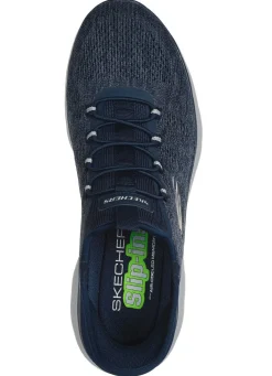 New Skechers , Herren-Sneaker, mit geformter Slip-Ins Fersenplatte MARINE