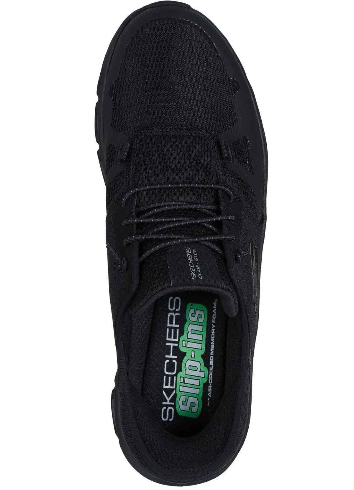 Best Skechers , Herren-Sneaker, mit geformter Slip-Ins Fersenplatte SCHWARZ