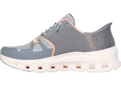 Hot Skechers Sneaker mit geformter Slip-Ins Fersenplatte GRAU-ORANGE