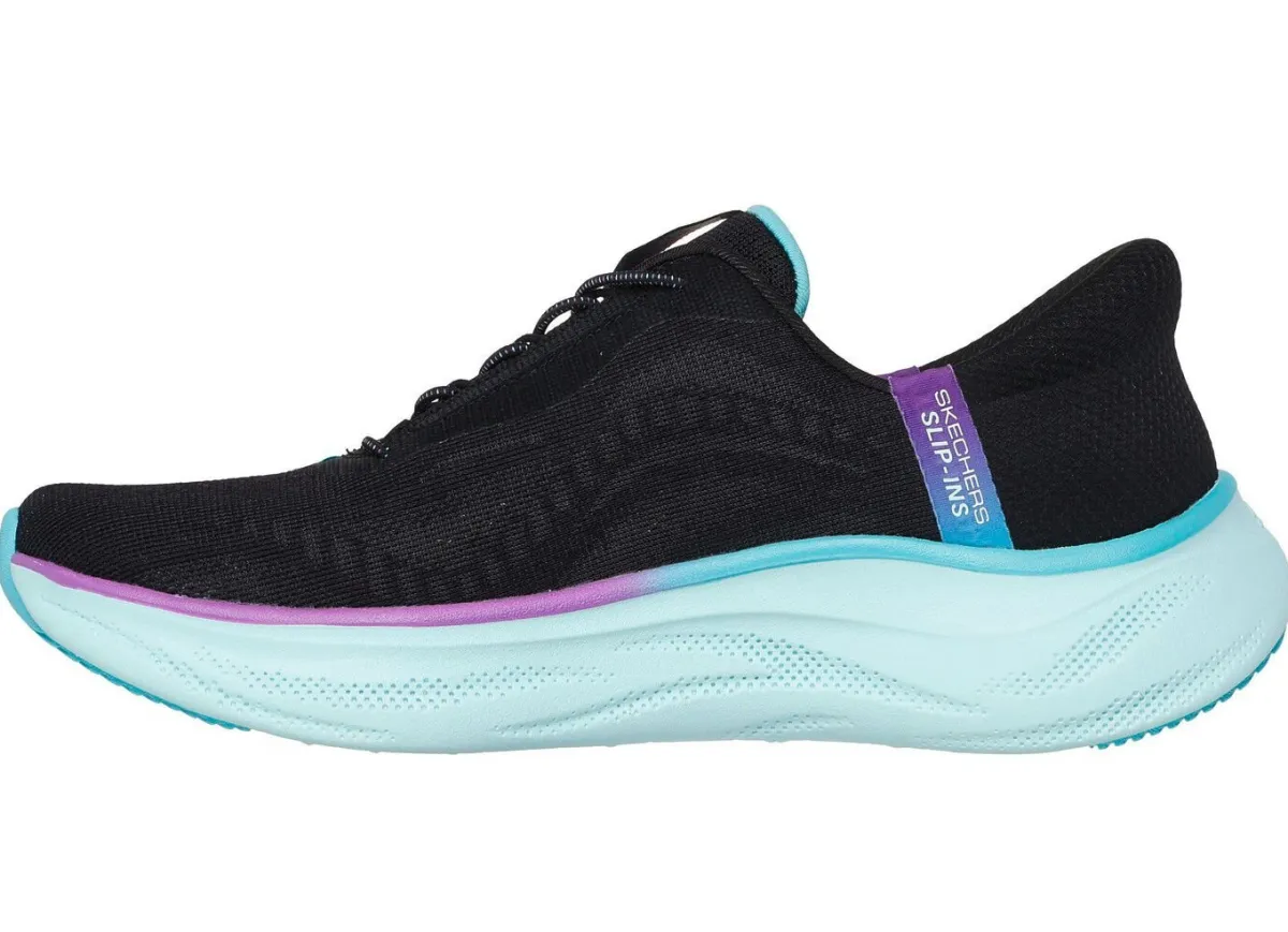 Discount Skechers Sneaker mit geformter Slip-Ins Fersenplatte SCHWARZ-MULTICOLOR