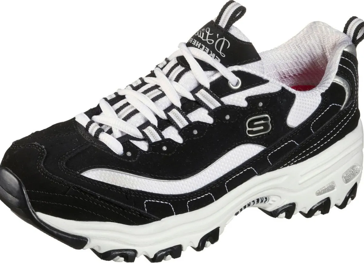 Skechers , sportliche Damen-Sneaker, mit herausnehmbarem Fußbett SCHWARZ-WEISS