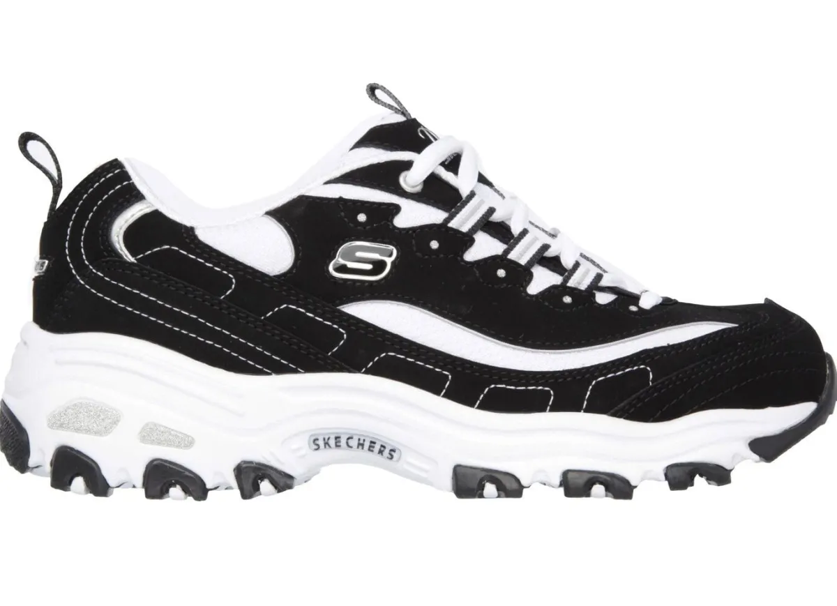 Skechers , sportliche Damen-Sneaker, mit herausnehmbarem Fußbett SCHWARZ-WEISS