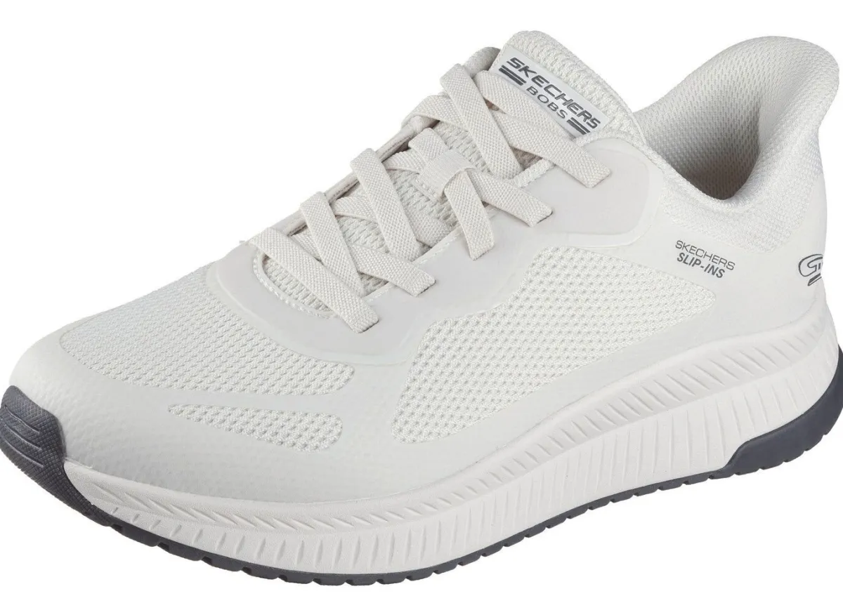 Best Skechers , sportliche Herren-Sneaker, mit geformter Slip-Ins Fersenplatte WEISS