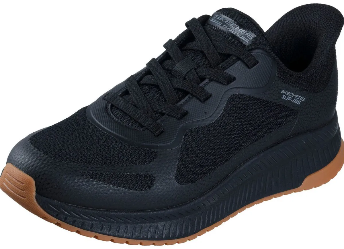Best Skechers , sportliche Herren-Sneaker, mit geformter Slip-Ins Fersenplatte SCHWARZ