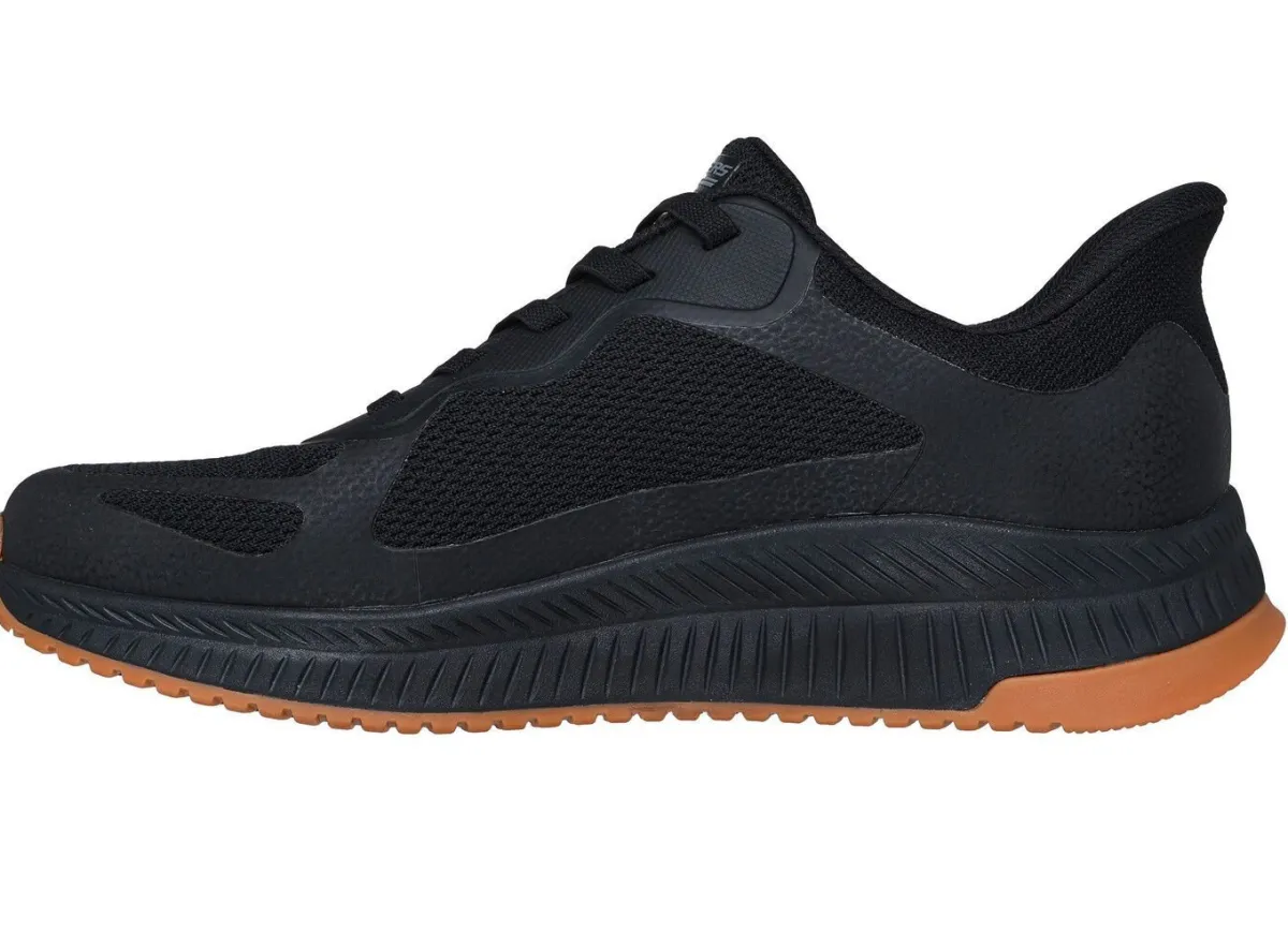 Best Skechers , sportliche Herren-Sneaker, mit geformter Slip-Ins Fersenplatte SCHWARZ