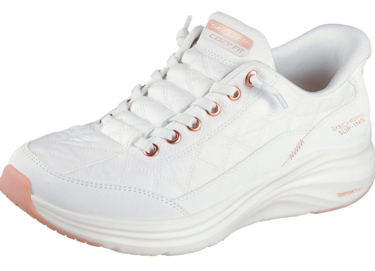 Online BADER SKECHERS, stylische Damen-Sneaker, mit geformter Slip-Ins Fersenplatte WEISS
