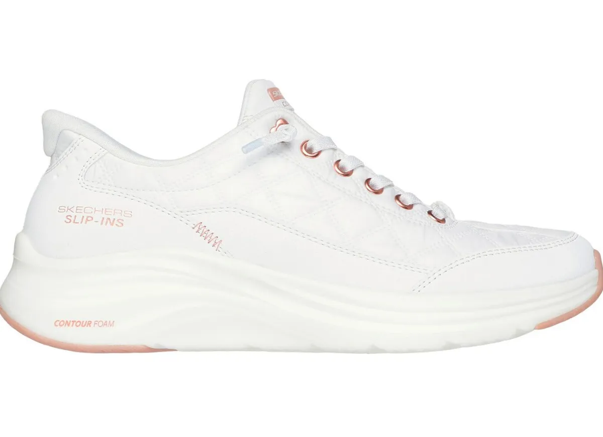 Online BADER SKECHERS, stylische Damen-Sneaker, mit geformter Slip-Ins Fersenplatte WEISS