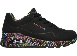 Skechers , trendige Damen-Sneaker, mit sichtbarem Luftpolster SCHWARZ