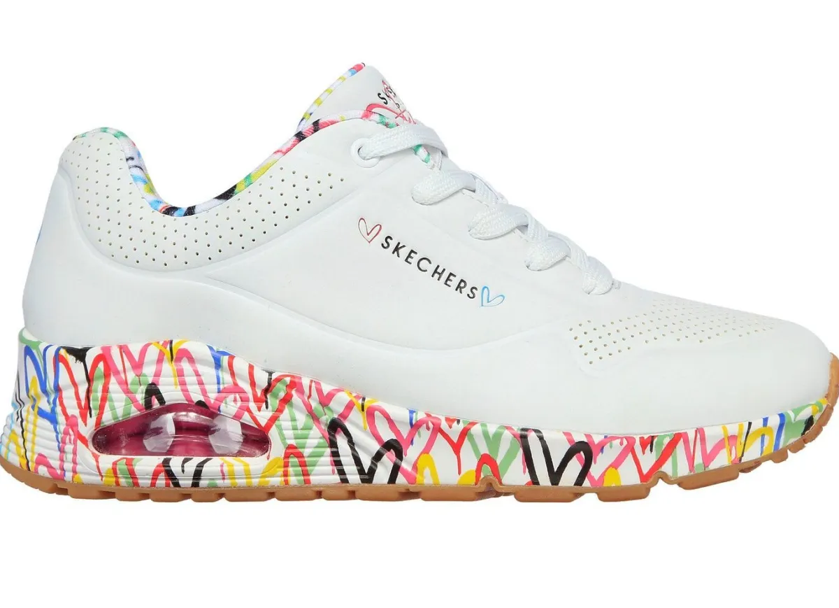 Best Skechers , trendige Damen-Sneaker, mit sichtbarem Luftpolster WEISS