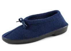 Outlet BADER Slipper aus elastischem Strickmaterial mit Schnürung MARINE