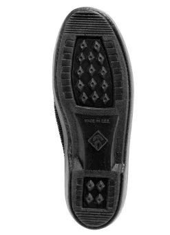 New BADER Slipper aus elastischem Strickmaterial mit Schnürung SCHWARZ