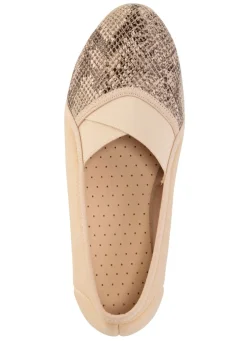 BADER Slipper aus elastischem Textilmaterial BEIGE-BRAUN