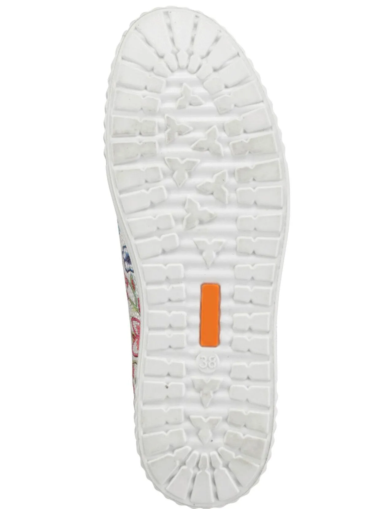 BADER Slipper aus floral bedrucktem Leder ECRU-BUNT