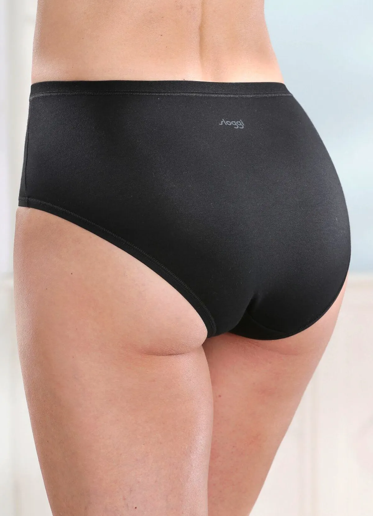 Hot BADER Sloggi Dreierpack Slips mit BIO-Baumwolle SCHWARZ