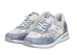Clearance Remonte Sneaker mit schimmernden Pailletten BLEU-WEISS