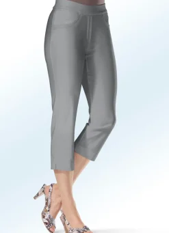 New BADER Soft-Stretch-Caprihose in 11 Farben MITTELGRAU