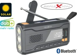 Outlet Reflexion Solarkurbel-Radio mit DAB+ und UKW-Tuner ANTHRAZIT