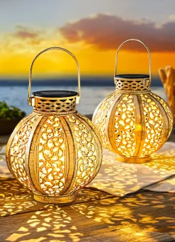 Clearance BADER Solar-Schattenleuchten, 2er Set weiß