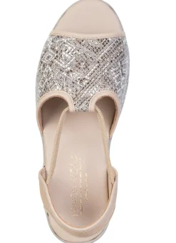 New BADER Sommerliche Damen-Sandalen, Weite G, mit Elastikbändchen BEIGE