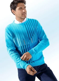 Hot BADER Sommerlicher türkisfabener Pullover TÜRKIS