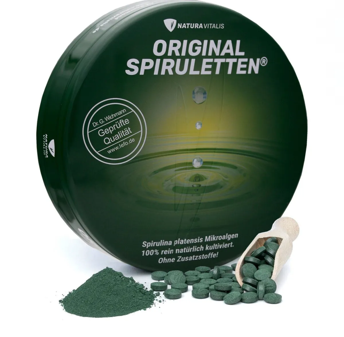 Hot NATURA VITALIS Spirulina Presslinge in Spirulettendose