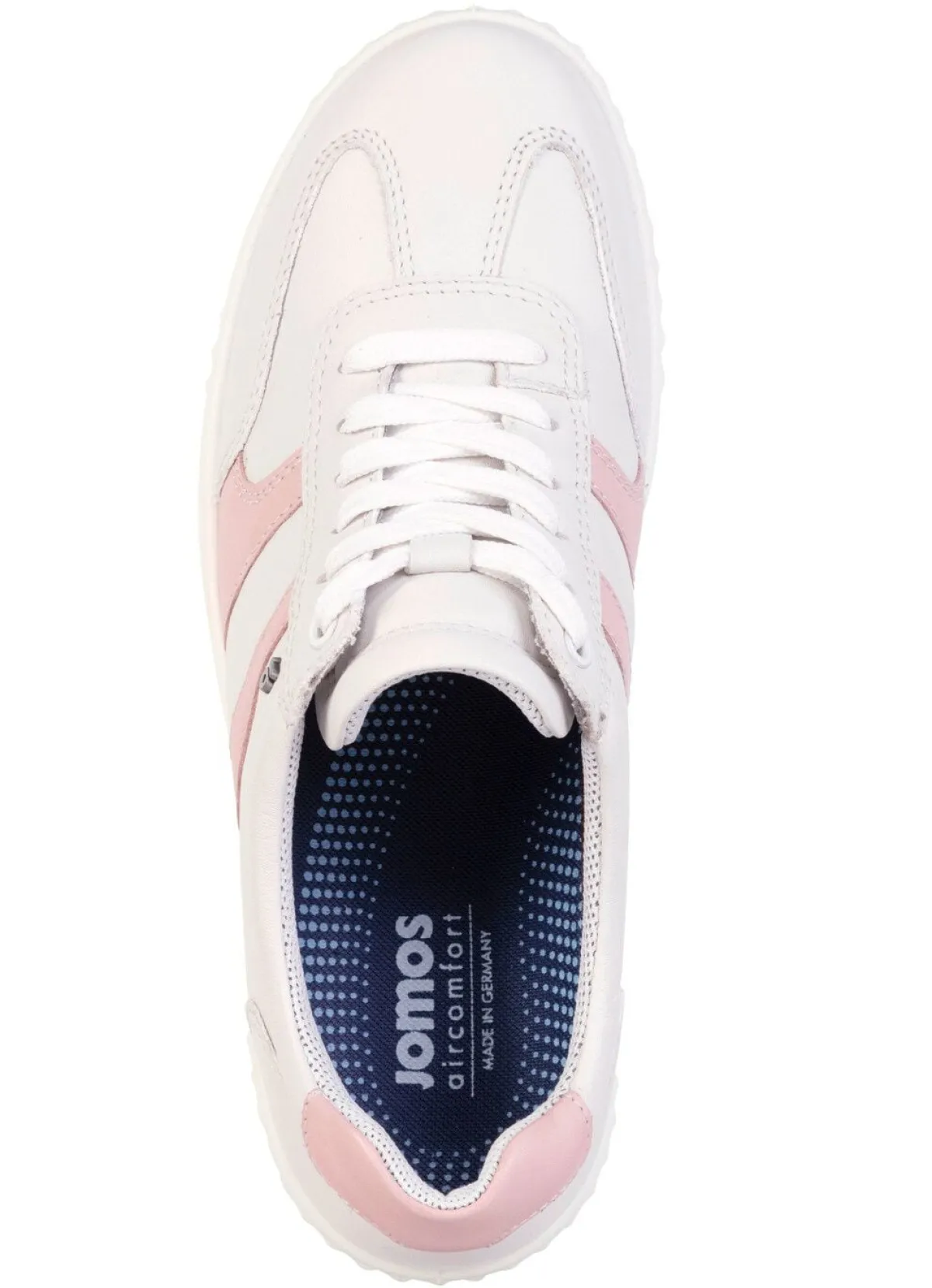 New BADER Sportliche Damen-Schnürschuhe, Weite H, mit herausnehmbarem Fußbett ECRU-ROSA