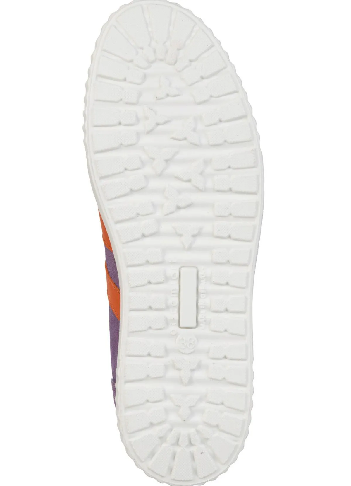 New BADER Sportliche Damen-Schnürschuhe, Weite H, mit herausnehmbarem Fußbett LILA-ORANGE