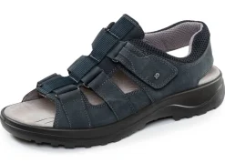 BADER Sportliche Herren-Sandalen, Weite H, mit Klettverschluss MARINE