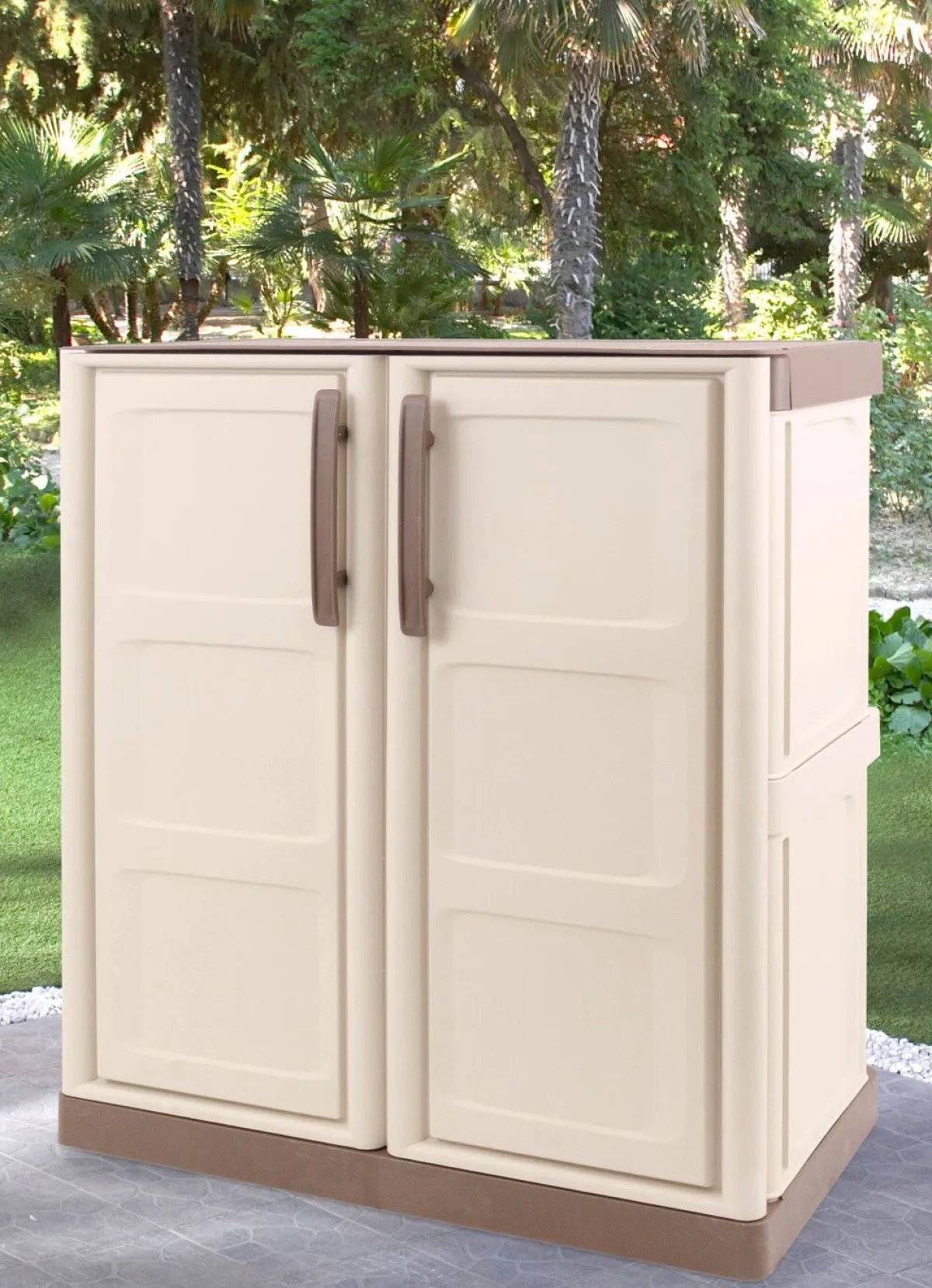 Outlet BADER Stabile Gartenschränke BEIGE