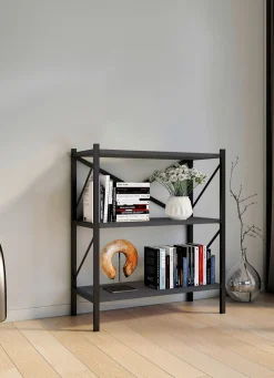 Sale BADER Standregal mit Rahmen aus Metall ANTHRAZIT