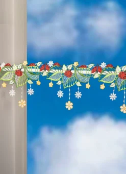 Hot PLAUENER SPITZE Stangendeko mit Marienkäfer-Motiv FARBIG