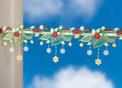 Hot PLAUENER SPITZE Stangendeko mit Marienkäfer-Motiv FARBIG