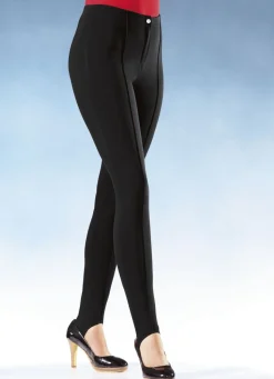 New KLAUS MODELLE MADE IN GERMANY Steghose mit weicher, wärmender Innenseite SCHWARZ