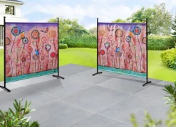 Online BADER Stellwand mit originellem Blumenmotiv BUNT