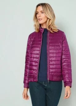 Discount BADER Steppjacke mit Reißverschlusstaschen MAGENTA