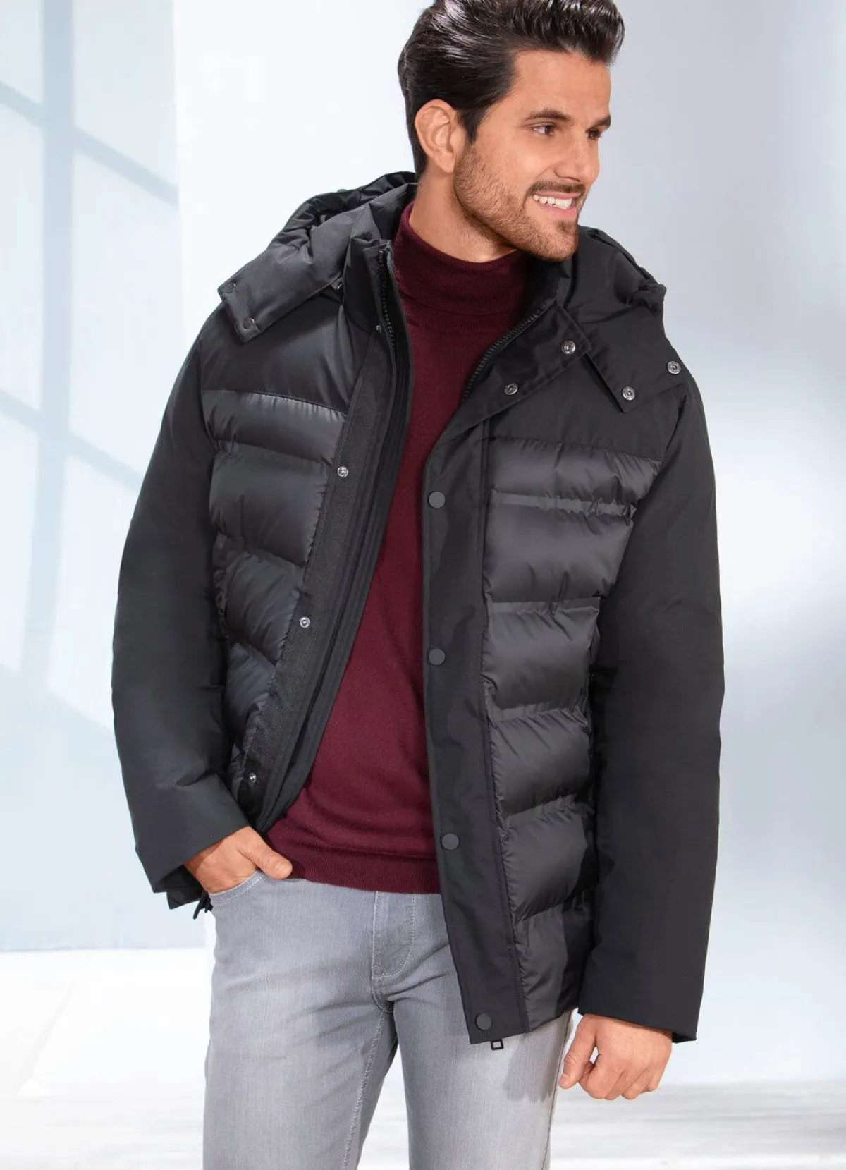 Hot BADER Steppkurzjacke mit Stehkragen SCHWARZ