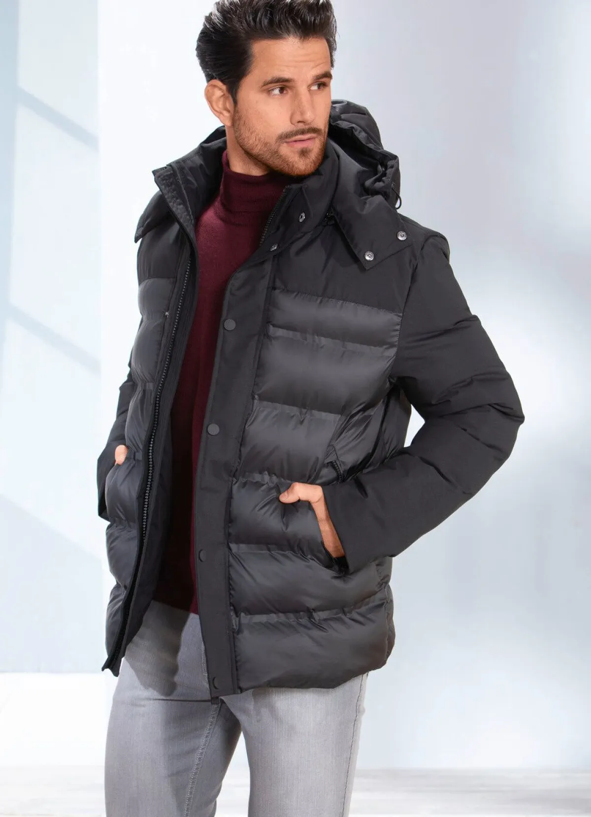 Hot BADER Steppkurzjacke mit Stehkragen SCHWARZ