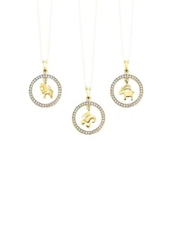 Outlet BADER Sternzeichen-Anhänger aus Gold mit Zirkonia