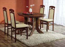 Clearance BADER Stühle, 2er-Set, aus massivem Hartholz NUSSBAUM-BEIGE