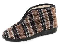 BADER Stiefelette aus kariertem Textilmaterial BRAUN