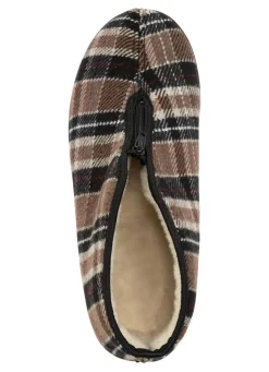 BADER Stiefelette aus kariertem Textilmaterial BRAUN
