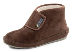 Discount BADER Stiefelette aus Veloursmaterial mit Klettverschluss BRAUN