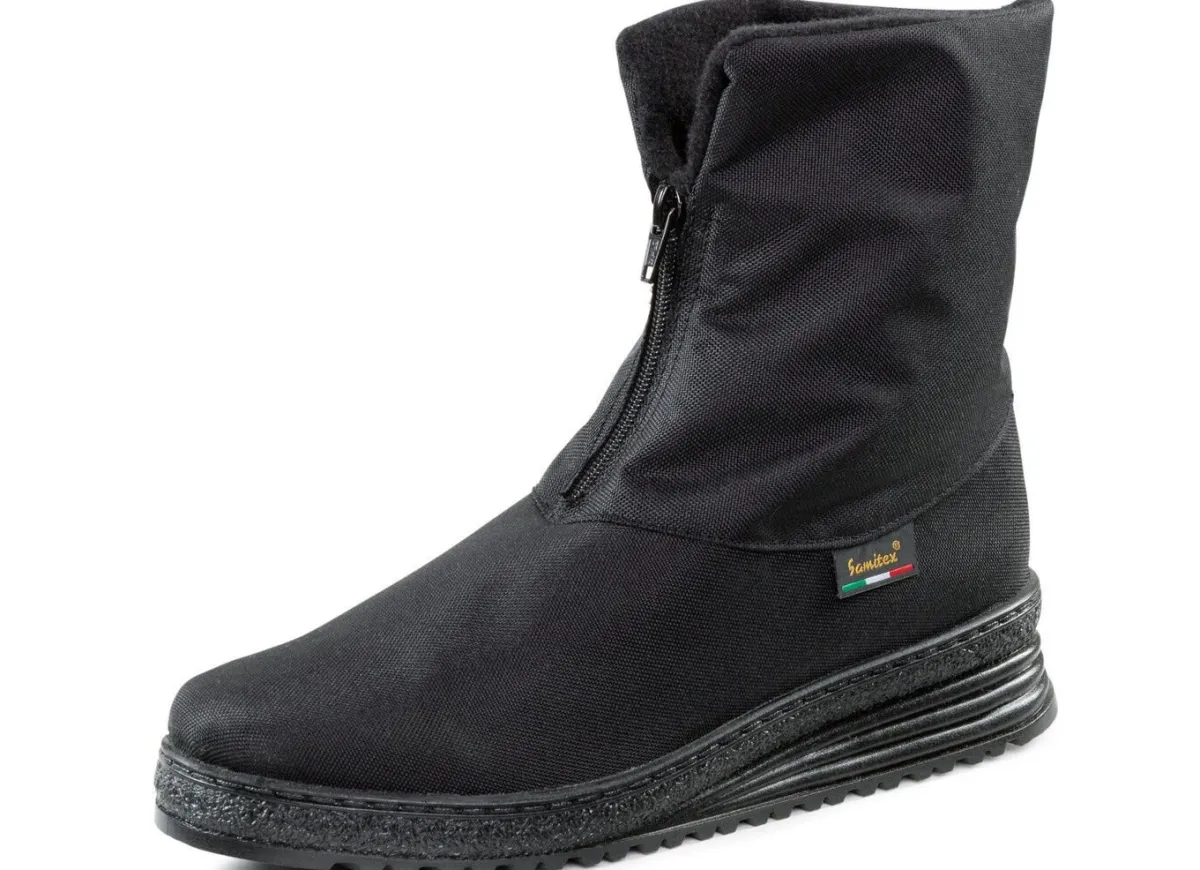 New BADER Stiefelette mit Frontreißverschluss SCHWARZ