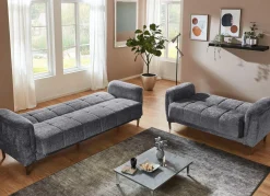 Best BADER Stilsichere Polstermöbel mit Bettfunktion anthrazit