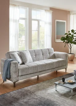 Outlet BADER Stilsichere Polstermöbel mit Bettfunktion silber