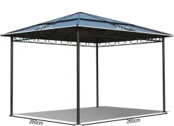 Online BADER Stilvoller Hardtop-Pavillon ANTHRAZIT