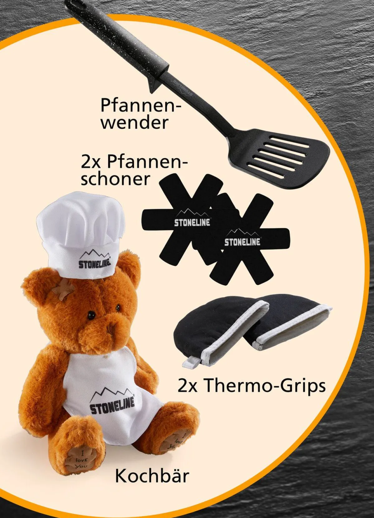 Outlet STONELINE ® Kochtopf-Set, 15-teilig ANTHRAZIT