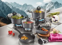 Outlet STONELINE ® Kochtopf-Set, 15-teilig ANTHRAZIT